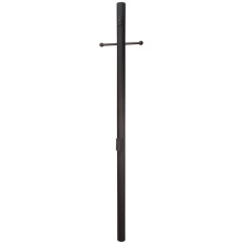 Craftmade Z8994-TB - 84" Fluted Direct Burial Post w/ Photocell & Convenience Outlet in Textured Black