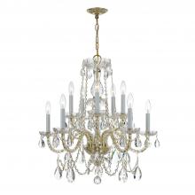 Crystorama 1130-PB-CL-MWP - Traditional Crystal 26'' Hand Cut Crystal Polished Brass Chandelier