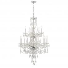 Crystorama 1155-CH-CL-MWP - Traditional Crystal 32'' Hand Cut Crystal Polished Chrome Chandelier