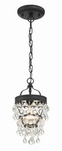 Crystorama 131-MK - Calypso 7.25'' Crystal Teardrop Matte Black Chandelier