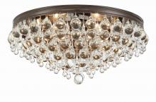 Crystorama 138-VZ - Calypso 20'' Crystal Teardrop Vibrant Bronze Flush Mount