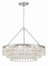 Crystorama 237-CH - Calypso 25'' Crystal Teardrop Polished Chrome Chandelier