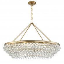 Crystorama 278-VG - Calypso 40'' Crystal Teardrop Vibrant Gold Chandelier