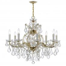 Crystorama 4408-GD-CL-MWP - Maria Theresa 26'' Hand Cut Crystal Gold Chandelier
