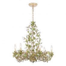 Crystorama 4846-CT - Josie 25'' Champagne Green Tea Chandelier