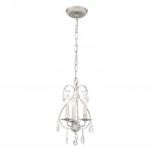 Crystorama 5013-OS-CL-MWP - Ashton 10'' Hand Cut Crystal Olde Silver Chandelier