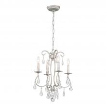 Crystorama 5014-OS-CL-MWP - Ashton 16'' Hand Cut Crystal Olde Silver Chandelier