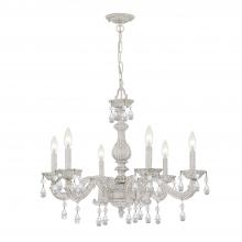 Crystorama 5036-AW-CL-MWP - Paris Market 28'' Hand Cut Crystal Antique White Chandelier