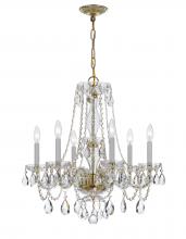 Crystorama 5086-PB-CL-I - Traditional Crystal 23'' Hand Cut Crystal Polished Brass Chandelier