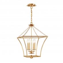 Crystorama 516-GA - Broche 16'' Antique Gold Chandelier