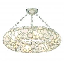 Crystorama 525-SA_CEILING - Palla 24'' Antique Silver Semi Flush Mount