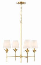 Crystorama 534-GA - Broche 28'' Antique Gold Chandelier