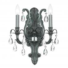 Crystorama 5563-PW-CL-MWP - Dawson 12.5'' Hand Cut Crystal Pewter Sconce