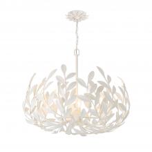 Crystorama 566-MT - Broche 23'' Matte White Chandelier