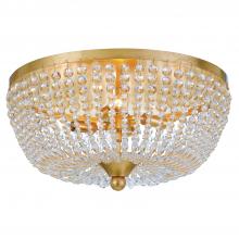 Crystorama 605-GA - Rylee 18.5'' Antique Gold Flush Mount