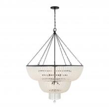 Crystorama 614-MK - Rylee 48.5'' Matte Black Chandelier