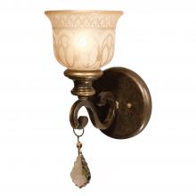 Crystorama 7501-BU-GT-MWP - Norwalk 6.5'' Golden Teak Hand Cut Crystal Bronze Umber Sconce