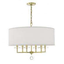 Crystorama 8116-AG - Paxton 25.5'' Aged Brass Chandelier
