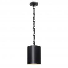Crystorama 8680-MK-WH - Brian Patrick Flynn Alston 8'' Matte Black + White Pendant