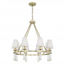 Crystorama 8867-AG - Baxter 31.5'' Aged Brass Chandelier