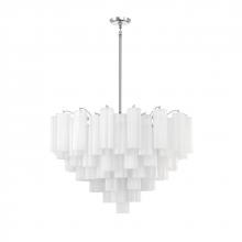 Crystorama ADD-316-CH-WH - Addis 32'' Polished Chrome Chandelier