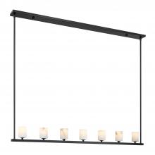 Crystorama ARA-10267-MK-ST - Aragon 56'' LED Matte Black Linear Chandelier