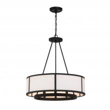 Crystorama BRY-8006-BF - Bryant 24'' Black Forged Chandelier