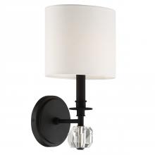 Crystorama CHI-211-BF - Chimes 8'' Black Forged Sconce