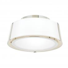 Crystorama FUL-903-PN - Fulton 12'' Polished Nickel Semi Flush Mount