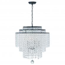 Crystorama GAB-B7305-MK - Gabrielle 22'' Matte Black Chandelier