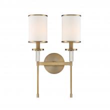Crystorama HAT-472-VG - Hatfield 12'' Vibrant Gold Sconce