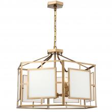 Crystorama HIL-996-VG - Libby Langdon Hillcrest 28'' Vibrant Gold Chandelier