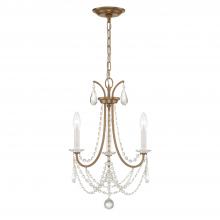 Crystorama KAR-90903-AG-CL-MWP - Karrington 14'' Aged Brass Chandelier