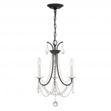 Crystorama KAR-90903-MK-CL-MWP - Karrington 14'' Matte Black Chandelier