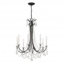 Crystorama KAR-90908-MK-CL-MWP - Karrington 26'' Matte Black Chandelier