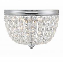 Crystorama NOL-312-CH-CL-MWP - Nola 11.5'' Polished Chrome Flush Mount