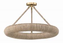Crystorama OAK-7536-SG_CEILING - Oakley 24'' Integrated LED Soft Gold Semi Flush Mount
