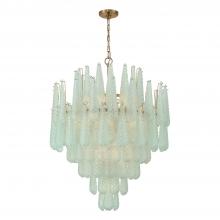 Crystorama OLL-6008-AG-GR - Ollie 33.25'' Aged Brass Chandelier