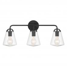 Crystorama VSS-7013-MK - Voss 25'' Matte Black Bathroom Vanity