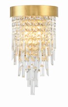 Crystorama WIN-212-GA-CL-MWP - Winfield 9.75'' Antique Gold Sconce