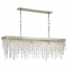 Crystorama WIN-217-SA-CL-MWP - Winfield 49'' Antique Silver Linear Chandelier
