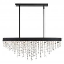 Crystorama WIN-619-BF-CL-MWP - Winham 36'' Black Forged Linear Oval Chandelier