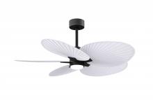 Matthews Fan Company AKTPLK-BK-MWH - Alessandra Tropical-Five Blade Ceiling Fan-5CCT Integrated LED-Matte Black Finish