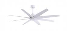 Matthews Fan Company AN-MWH-MWH-64 - Ariella - Eight Blade Ceiling Fan - Matte White Finish - Matte White Blades