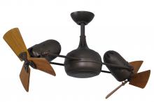 Matthews Fan Company DG-TB-WD - Dagny - Rotational Ceiling Fan - Textured Bronze Finish - Mahogany Tone Blades