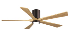 Matthews Fan Company IR5HLK-BB-LM-60 - Irene-5HLK-60" Five Blade Flush Mount Paddle Fan-5CCT Integrated LED-Brushed Bronze Finish
