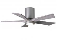 Matthews Fan Company IR5HLK-BN-BW-42 - Irene-5HLK-42" Five Blade Flush Mount Paddle Fan-5CCT Integrated LED-Brushed Nickel Finish