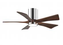 Matthews Fan Company IR5HLK-CR-WA-42 - Irene-5HLK-42" Five Blade Flush Mount Paddle Fan-5CCT Integrated LED-Polished Chrome Finish