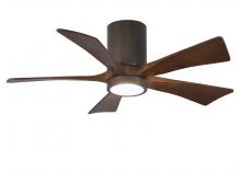 Matthews Fan Company IR5HLK-TB-WA-42 - Irene-5HLK-42" Five Blade Flush Mount Paddle Fan-5CCT Integrated LED-Textured Bronze Finish