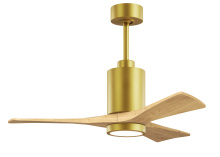 Matthews Fan Company PA3-BRBR-LM-42 - Patricia-3-42" Three Blade Ceiling Fan-5CCT Integrated LED-Brushed Brass Finish